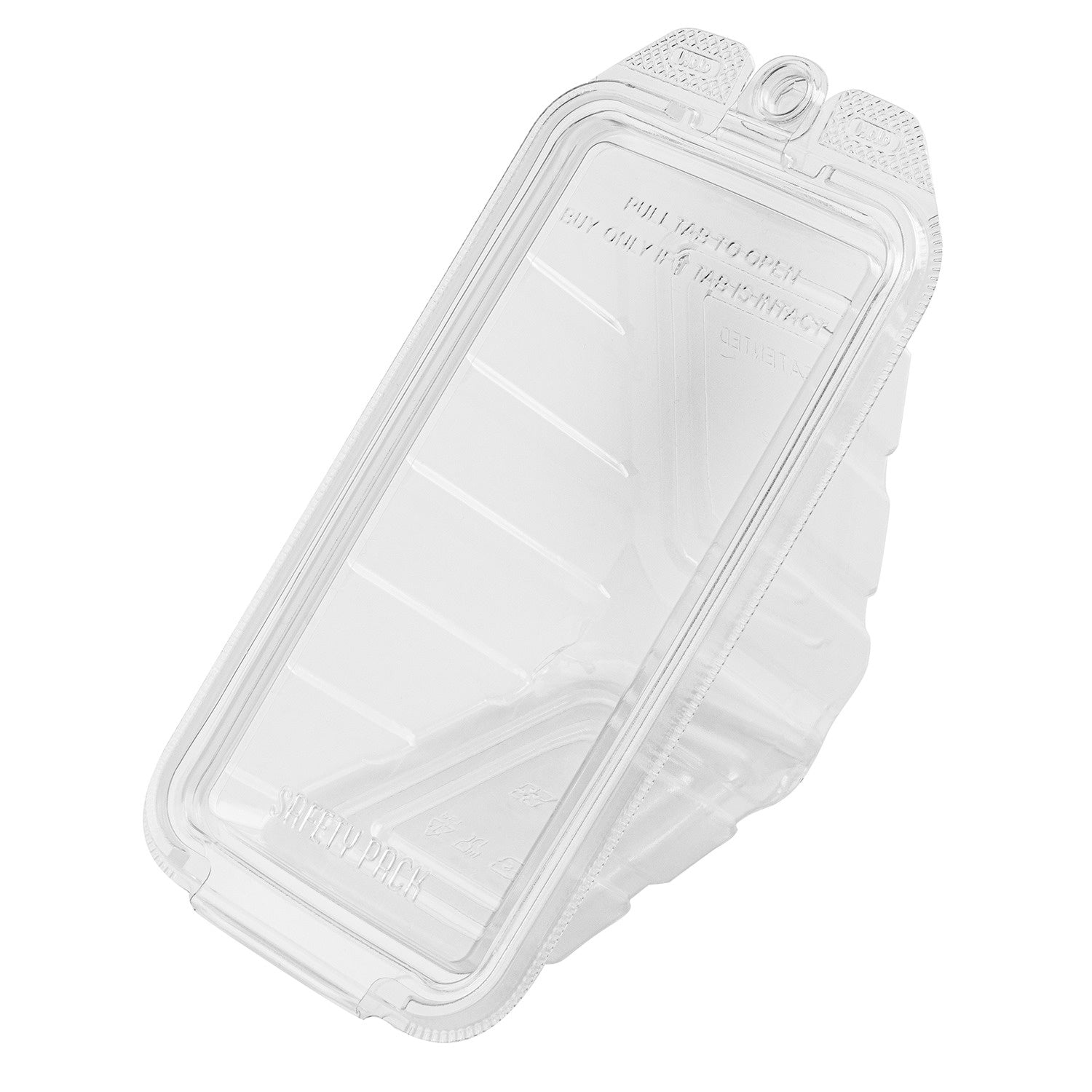 200-PACK OF Container Takeout Karat 200 ct 17oz PET Tamper Resistant Hinged Sandwich Wedge Container, Clear