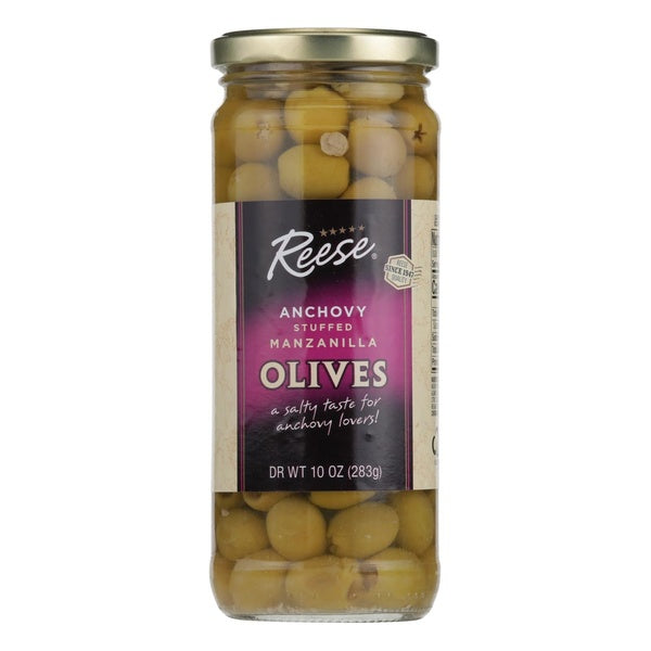 12-PACK OF Olive Cocktail Anchovy Stuffed Reese 10 oz