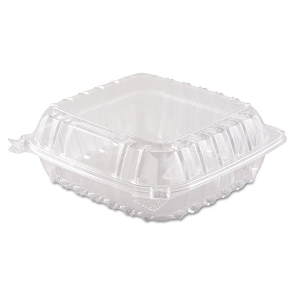 250-PACK OF Container Food Dart C90PST1 ClearSeal Hinged-Lid Plastic Containers - 8.3 x 8.3 x 3 inches - 250 Pack for Safe Food Storage