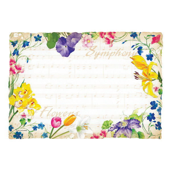 1000-PACK OF PLACEMAT PAPER SYMPHNY FLOWERS
