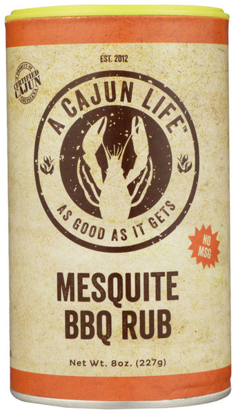 6-PACK OF SEASONING CAJUN MESQUITE BBQ RUB 8 OUNCE - CASE OF 6