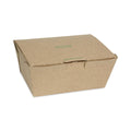 160-PACK OF Container Food Pactiv Corp. EarthChoice Tamper Evident OneBox Paper Box - 6.54 x 4.5 x 3.25 Inches - Kraft (160 Count) for Safe Food Delivery