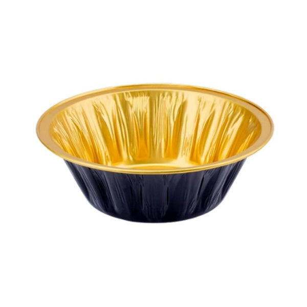 600-PACK OF 18 oz. Jumbo Disposable Aluminum Pot Pie Pan - Black and Gold