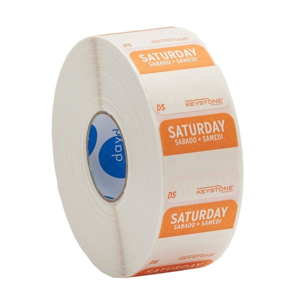 1000CT-PACK OF LABEL ROLL SATURDY 1 ORG