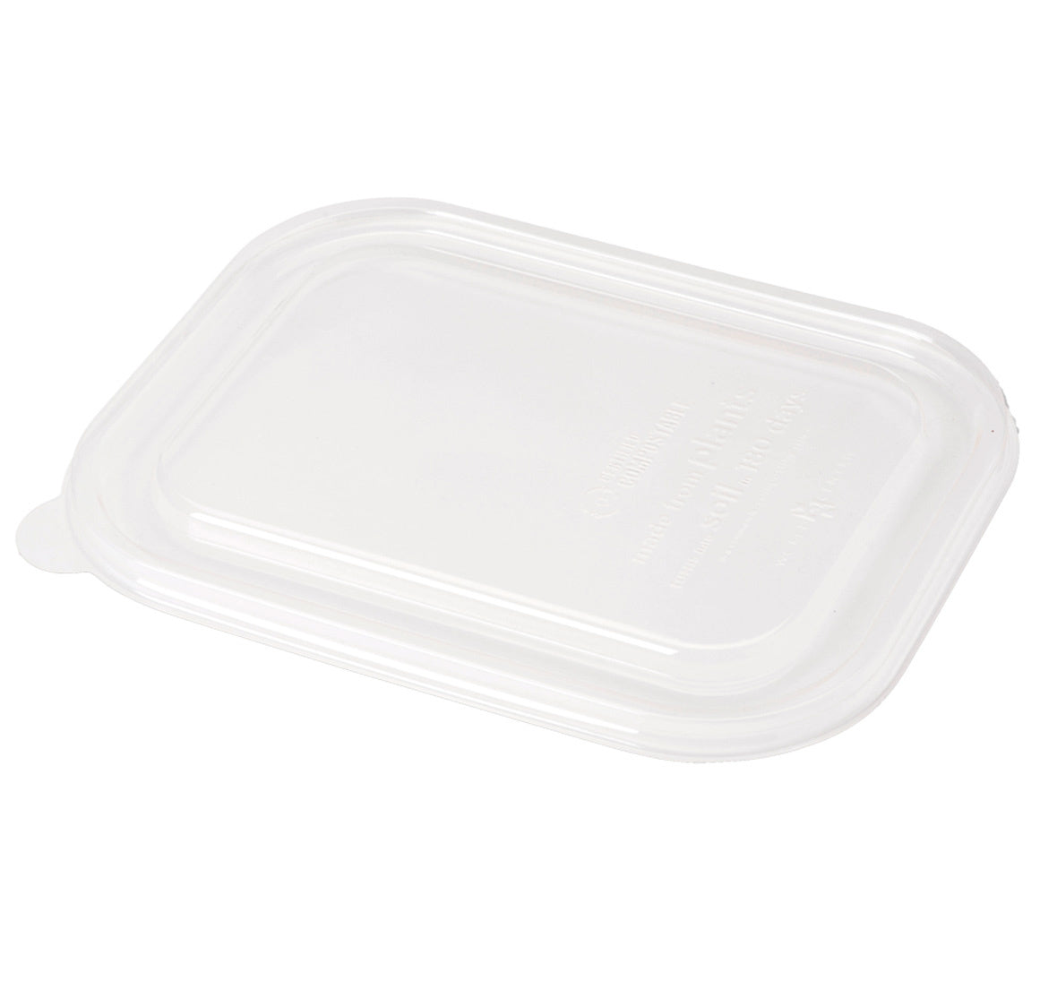 400-PACK OF CONTAINER TAKEOUT World Centric Compostable PLA Lids for 8 x 6" Fiber Trays | 400 count