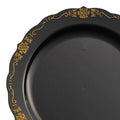 24-PACK OF Plate Salad 7.5" Black Vintage Rim