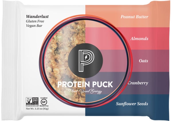 16-PACK OF Energy Bar Peanut Butter Cranberry Wanderlust, Protein Puck