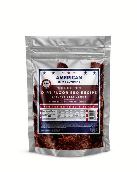 25-PACK OF Beef Jerky Dirt Floor Barbecue American Jerky Company, One World CPG