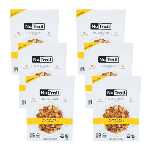 6-PACK OF Cereal Granola Honey Nut Nutrail 8 oz