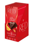 12-PACK OF RED Dark chocolate with orange + almond (no sugar added-40% reduced calories), Chocolette Distribution