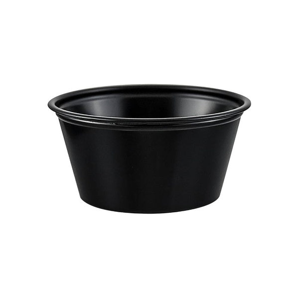 2500-PACK OF Dart Solo 2 oz. Black Plastic Portion Container