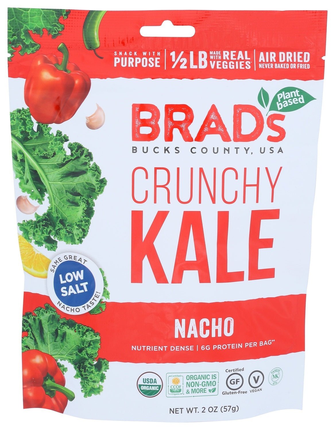 12-PACK OF SNACK VEGETABLE CRUNCHY KALE, NACHO