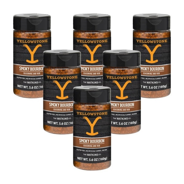 6-PACK OF Seasoning Bourbon Smokey Yellowstone 5.6 oz