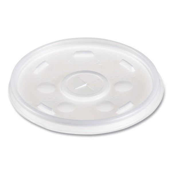 1000-PACK OF Lid Plastic Dart 12SL Slip-Thru Plastic Lids for 12oz Foam Cups - White - 1000 Count for Hot and Cold Food