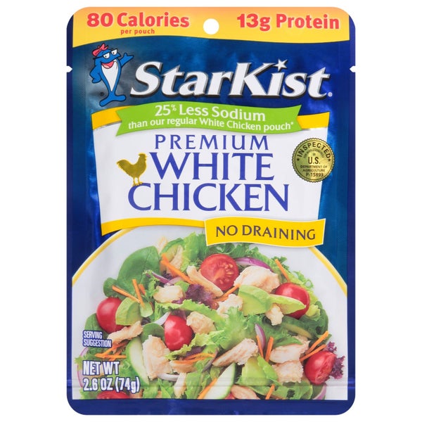 2.6 OZ-PACK OF CHICKEN CHUNK WHT LESS SOD