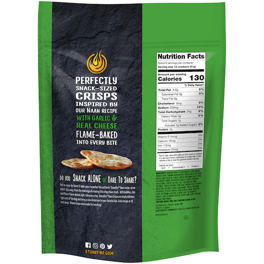 12-PACK OF Garlic Cheese Crisps Stonefire, 12 - 6 Oz