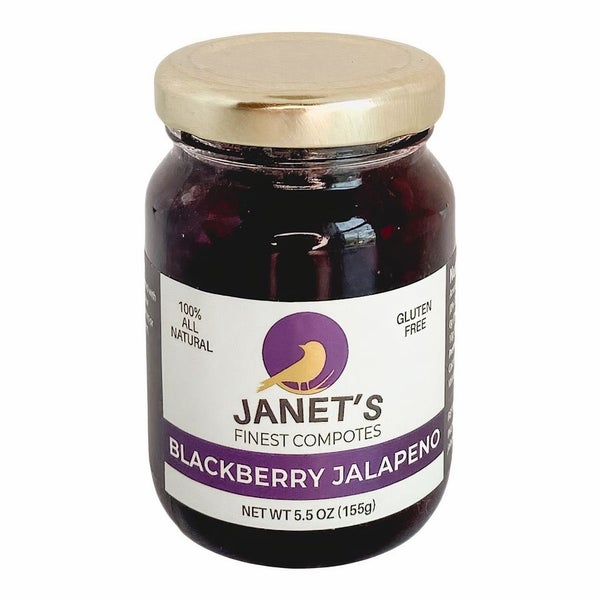 12-PACK OF Compote Blackberry Jalapeno, Janet's Finest