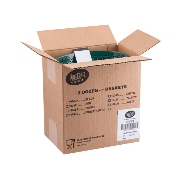 36 CT-PACK OF BASKET OVAL PLAS GRN 9.31L
