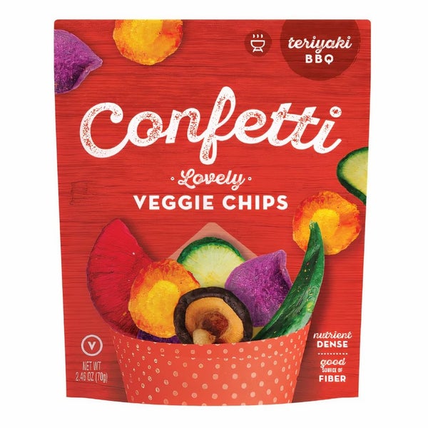 12-PACK OF Chip Veggie Lovely Teriyaki BBQ, Confetti Snacks