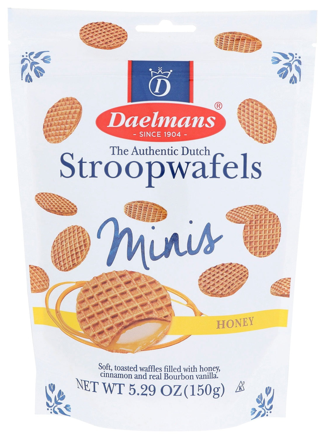 10-PACK OF WAFFLE DUTCH STROOPWAFELS, HONEY MINIS
