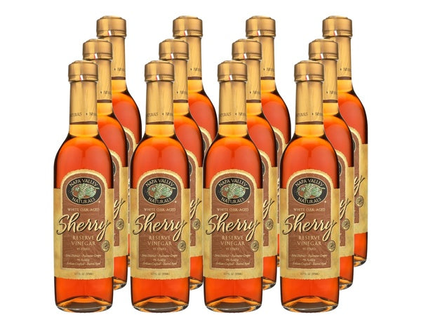 12-PACK OF Vinegar Sherry Oak Wood Aged Napa Valley Naturals 12.7 fz