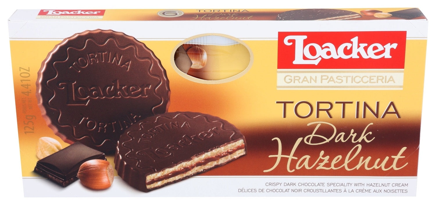 12-PACK OF COOKIE CHOC TORTINA, DARK HAZELNUT