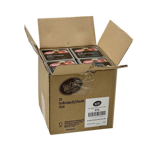 4 CT-PACK OF SHAKER BAR COCKTAIL 6 OZ STSTL