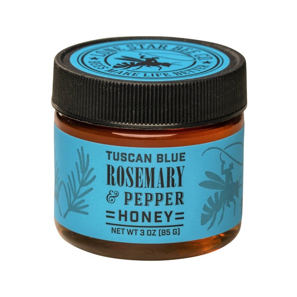 24-PACK OF Honey Tuscan Blue Rosemary and Pepper Lone Star Bee Company