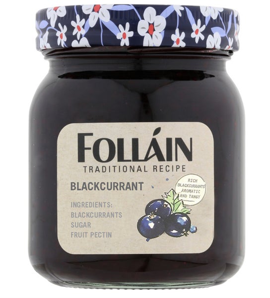 9-PACK OF Jam Blackcurrant Traditional Follai, Bewley Irish Imports