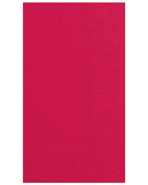 8-PACK OF NAPKIN DNR 15X17 2PLY 1/8F RED