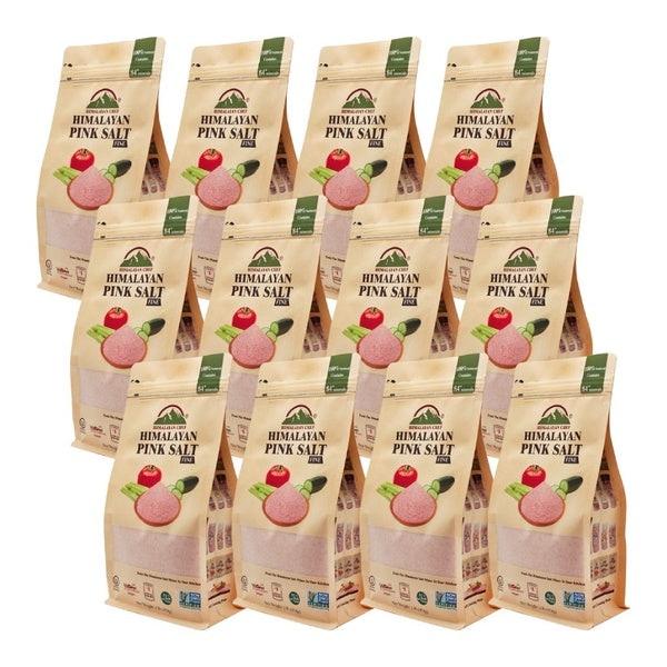 12-PACK OF Salt Fine Himalayan Pink Bag Himalayan Chef 16 oz