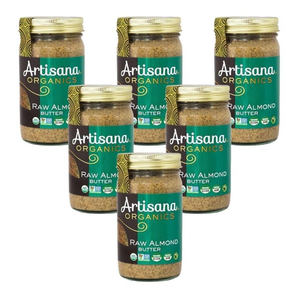 6-PACK OF Almond Butter Raw Organic Artisana (Nut Butter) 14 oz