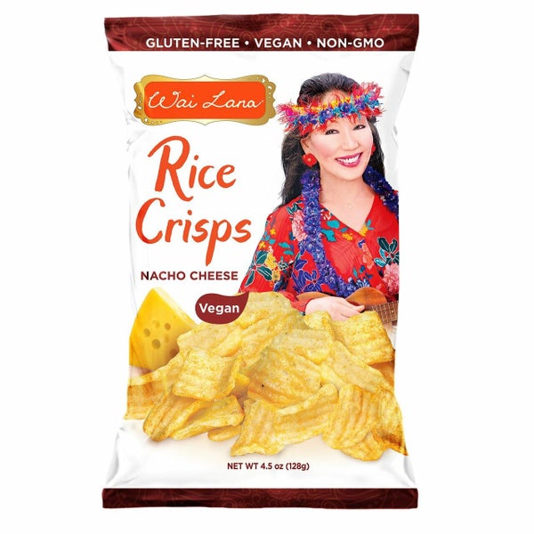 12-PACK OF Chip Rice Crisps Nacho Cheese (Vegan) Wai Lana