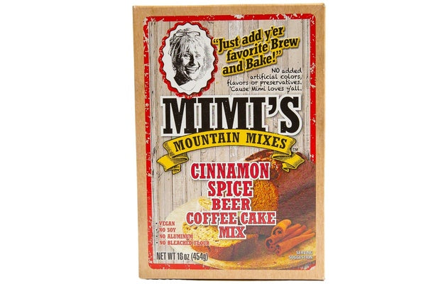 6-PACK OF Baking Mix, CINNAMON SPICE BEER COFFEE CAKE, Mimi's Mountain Mixes
