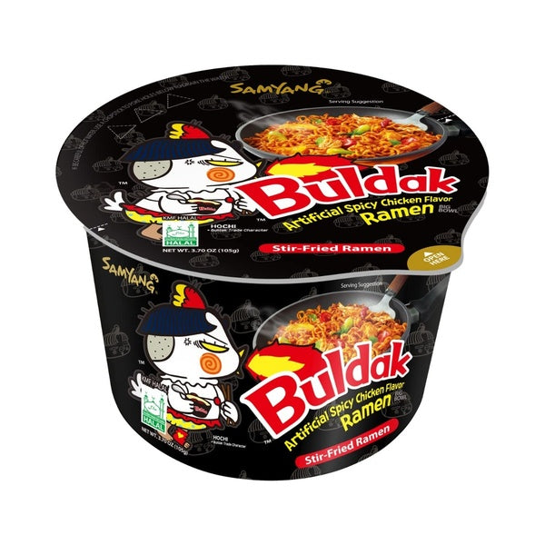 6-PACK OF Noodle Ramen Spicy Chicken Original Bowl Samyang 3.7 oz