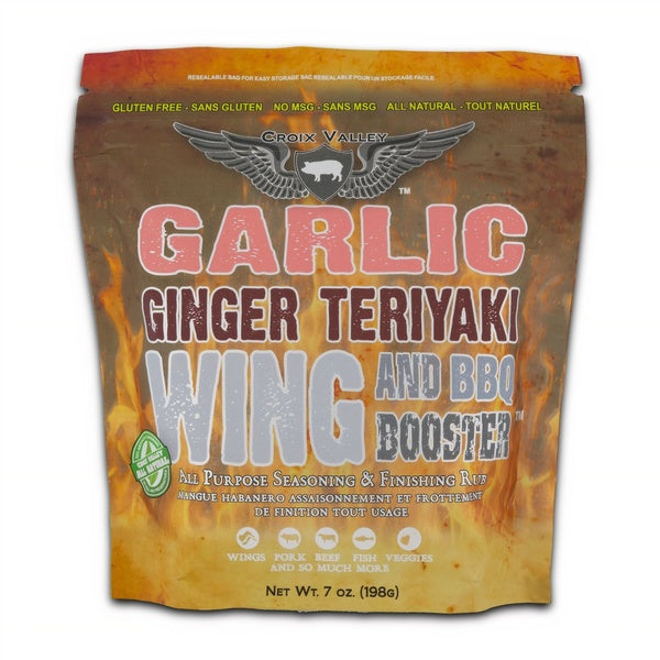 9-PACK OF Seasoning Garlic Ginger Teriyaki Wing + BBQ Booster, Croix Valley