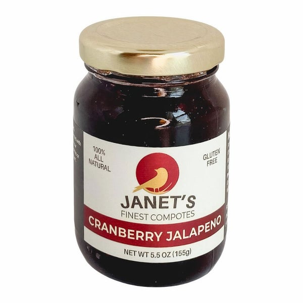 12-PACK OF Compote Cranberry Jalapeno, Janet's Finest