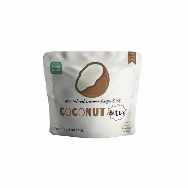 48-PACK OF Coconut Bites, Premium Freeze-Dried Coconut, Snakklub
