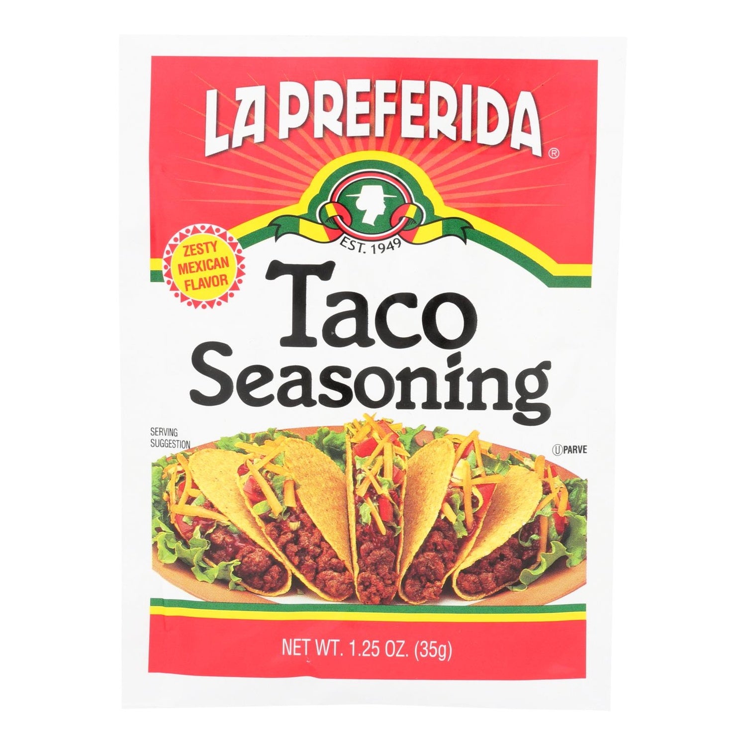 12-PACK OF SEASONING TACO ZESTY MEXICAN FLAVOR