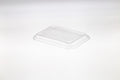 50-PACK OF Lid Plastic Clear Fits 8.8”x6.4“x1.8" 1 compartment Rectangular Compostable Container 300 counts