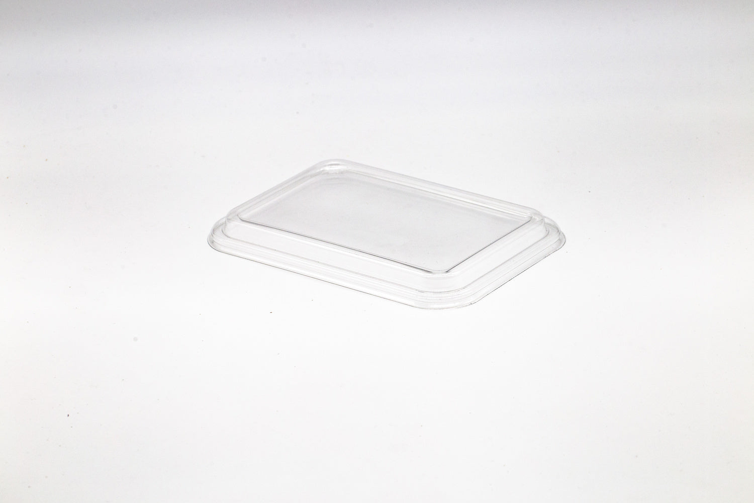 50-PACK OF Lid Plastic Clear Fits 8.8”x6.4“x1.8" 1 compartment Rectangular Compostable Container 300 counts