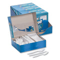 1008-PACK OF Cutlery Plastic Dixie CM168 White Disposable Plastic Cutlery Combo Pack - Forks, Knives, Spoons - 1008 Count