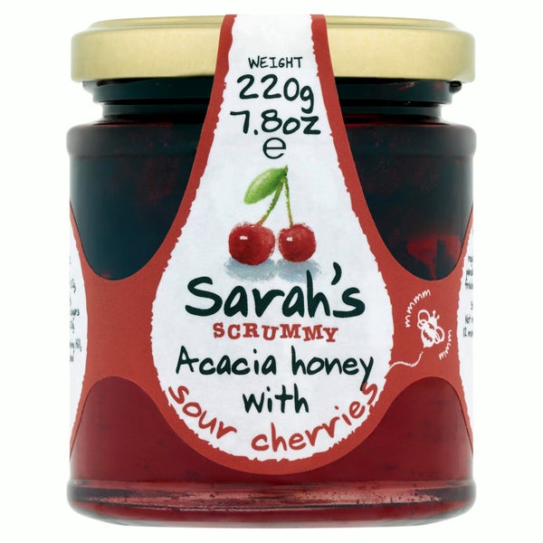 9-PACK OF Honey with Sour Cherries Sarah's, Bewley Irish Imports