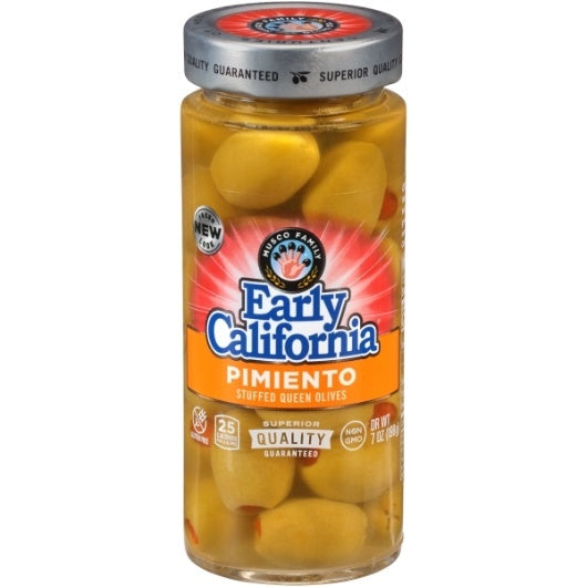 12-PACK OF Pimento Stuffed Queen Olives Jar Early California, 12 - 7 Oz