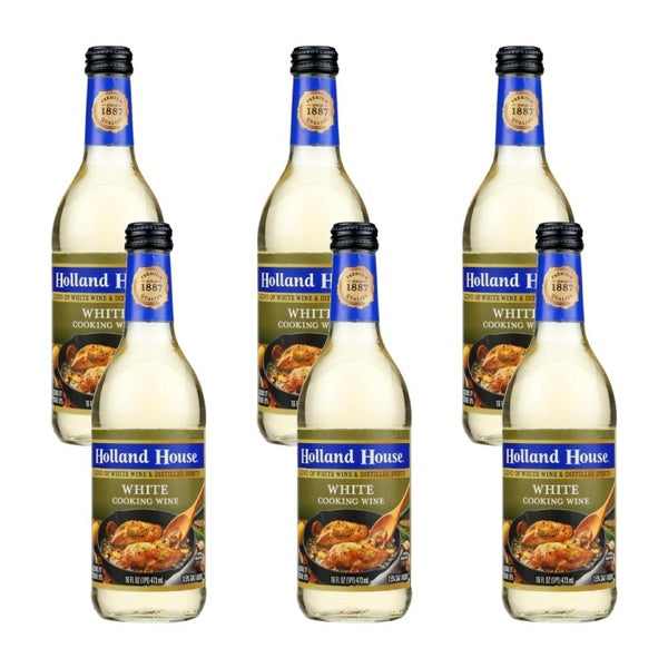 6-PACK OF Wine Cooking White Holland House 16 oz