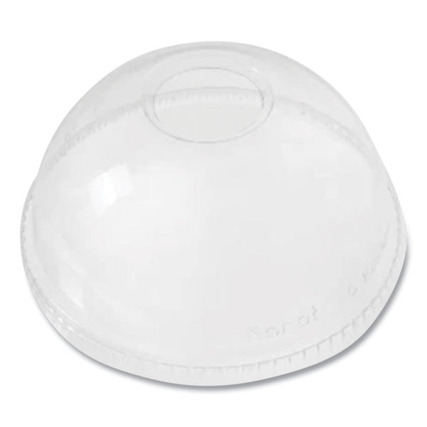 1000-PACK OF Lid Plastic Karat C-KDL626 Clear PET Plastic Lids for Cold Cups - Fits 12 oz to 24 oz - 1000 Count