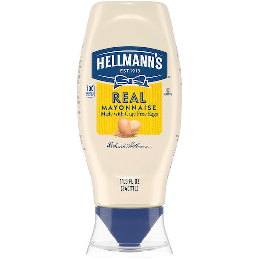 12-PACK OF Real Mayonnaise Bottle Hellmans, 12 - 11.5 Fo