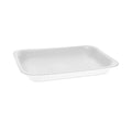 500-PACK OF Tray Foam Pactiv Corp. Foam Meat Tray - 8.38 x 5.88 x 1.21 Inches - Durable White Trays for Food Packaging (500 Count)