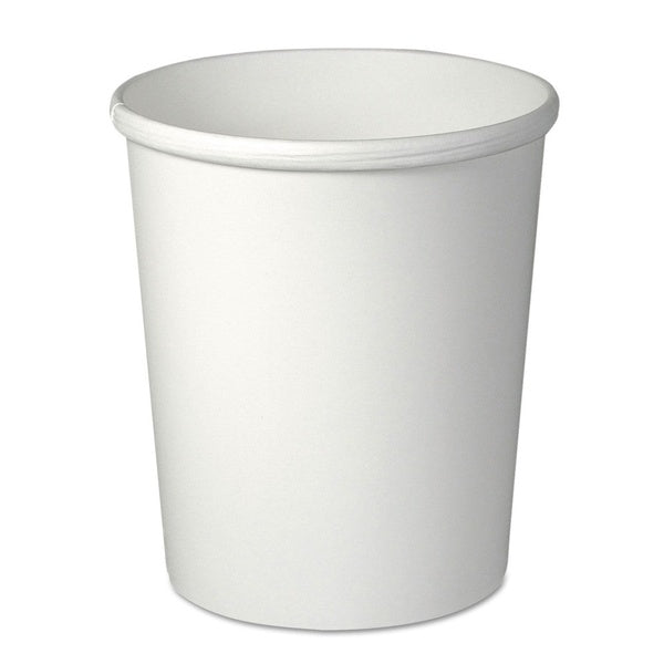 500-PACK OF Container Food SOLO H4325-2050 32 oz. White Paper Flexstyle Double Poly Food Containers - 500 Count for Hot and Cold Meals