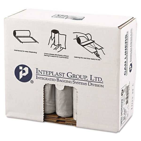 250-PACK OF Inteplast Group 30 Gallon Low-Density Clear Can Liners - 0.58 Mil Thickness, 30" x 36" - 250 Bags Total